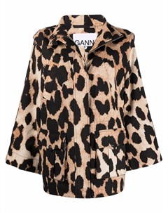 Куртка с леопардовым принтом Ganni