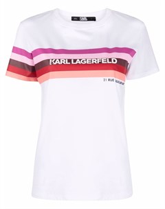 Полосатая футболка с логотипом Karl lagerfeld