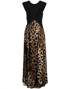 Длинное платье с леопардовым принтом Just cavalli