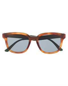 Солнцезащитные очки в прямоугольной оправе с отделкой Web Gucci eyewear