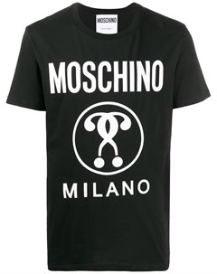 Футболка с круглым вырезом и логотипом Moschino