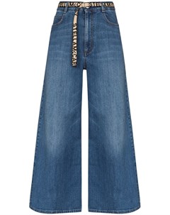 Широкие джинсы с поясом Stella mccartney