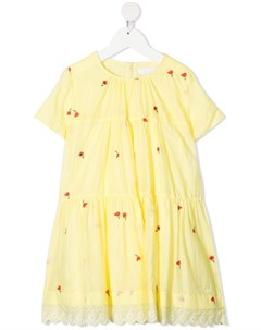 Платье с цветочной вышивкой Chloé kids