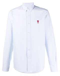 Рубашка с вышитым логотипом Ami paris