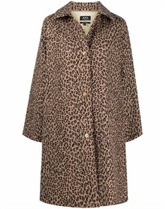 Пальто с леопардовым принтом A.p.c.