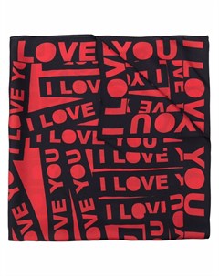 Шелковый платок с принтом I Love You Az factory