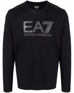 Футболка с длинными рукавами и логотипом Ea7 emporio armani