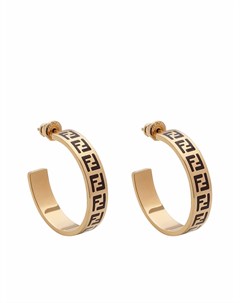 Серьги кольца с логотипом FF Fendi