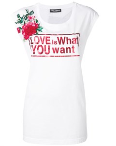 Удлиненная футболка с принтом Love Dolce&gabbana