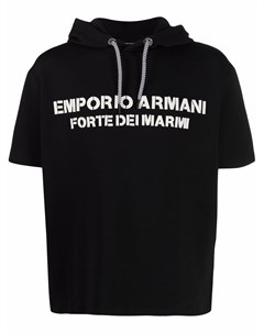 Худи с короткими рукавами и аппликацией логотипа Emporio armani