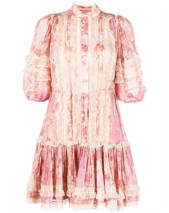 Платье мини с цветочным принтом Zimmermann