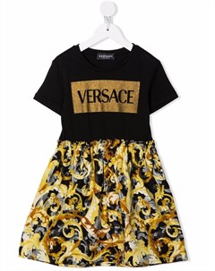 Платье с принтом Baroccoflage Versace kids