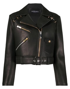 Укороченная байкерская куртка Versace
