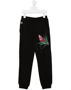 Спортивные брюки с цветочным принтом Philipp plein junior