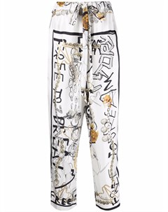 Шелковые пижамные брюки с графичным принтом Az factory