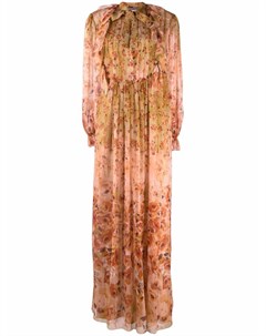 Шелковое платье с цветочным принтом Alberta ferretti