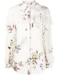 Рубашка с кружевом и цветочным принтом Giambattista valli
