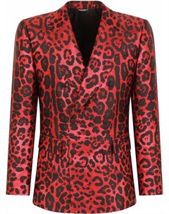 Пиджак с леопардовым принтом Dolce&gabbana