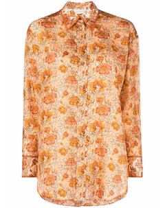 Шелковая рубашка с цветочным принтом Zimmermann