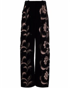 Широкие брюки с цветочным принтом Alberta ferretti
