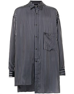 Полосатая рубашка асимметричного кроя Yohji yamamoto