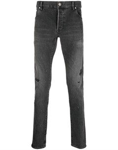 Узкие джинсы с эффектом потертости Balmain