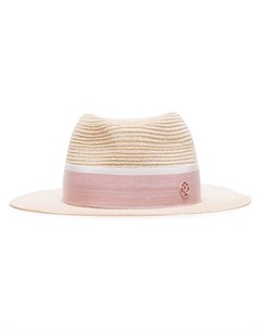 Декорированная соломенная шляпа с логотипом Maison michel