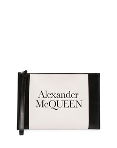 Клатч в стиле колор блок с тисненым логотипом Alexander mcqueen