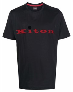 Футболка с вышитым логотипом Kiton