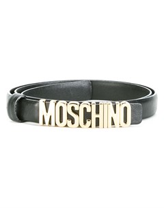 Узкий ремень с логотипом Moschino
