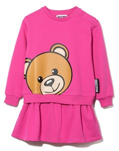Платье Teddy Bear с длинными рукавами Moschino kids