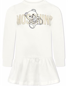 Расклешенное платье с логотипом Moschino kids