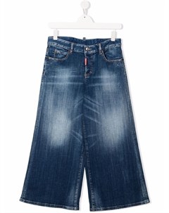 Широкие джинсы с завышенной талией Dsquared2 kids