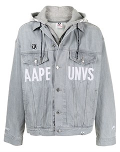 Джинсовая куртка с вышитым логотипом Aape by *a bathing ape®