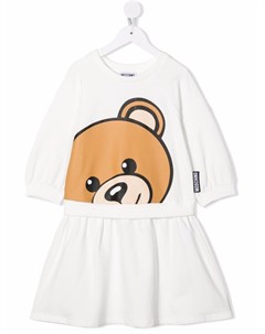 Платье с логотипом Teddy Bear Moschino kids