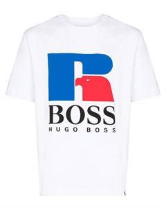 Футболка с короткими рукавами и логотипом Boss