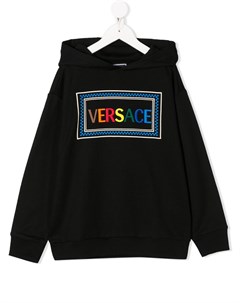 Толстовка с капюшоном и вышитым логотипом Versace kids