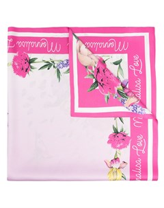 Атласный платок с цветочным принтом Monnalisa