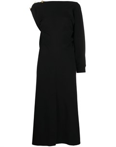 Платье в рубчик с одним рукавом Givenchy