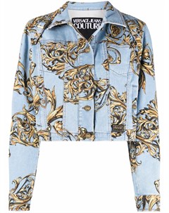 Джинсовая куртка с принтом Barocco Versace jeans couture