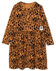Расклешенное платье с леопардовым принтом Mini rodini