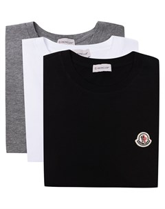 Комплект из трех футболок с нашивкой логотипом Moncler