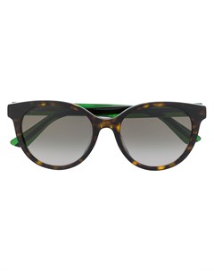 Солнцезащитные очки черепаховой расцветки с отделкой Web Gucci eyewear