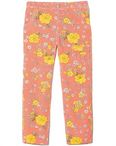 Вельветовые брюки с цветочным принтом Erl kids