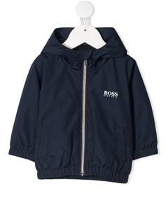 Куртка на молнии с капюшоном и логотипом Boss kidswear
