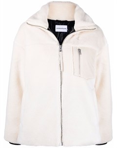 Флисовая куртка с вышитым логотипом Calvin klein jeans