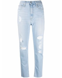 Джинсы Mom с эффектом потертости Calvin klein jeans