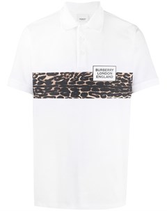 Рубашка поло с леопардовой вставкой Burberry