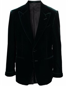Однобортный бархатный пиджак Tom ford