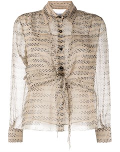 Комплект из топа и рубашки с принтом 2001 го года Chanel pre-owned